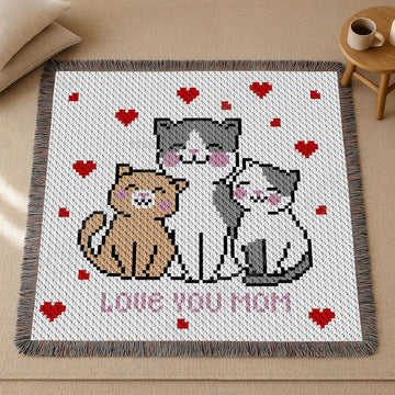 Love Mom Blanket C2C CROCHET PATTERN