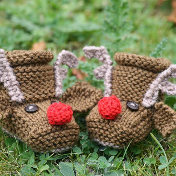 Reindeer Baby Booties