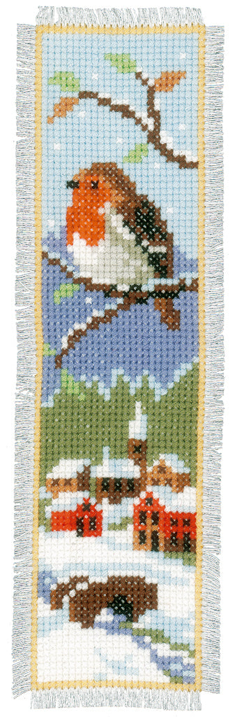 Vervaco Robins Cross Stitch Bookmarks Kit (Set of 2) - 6cm x 20cm
