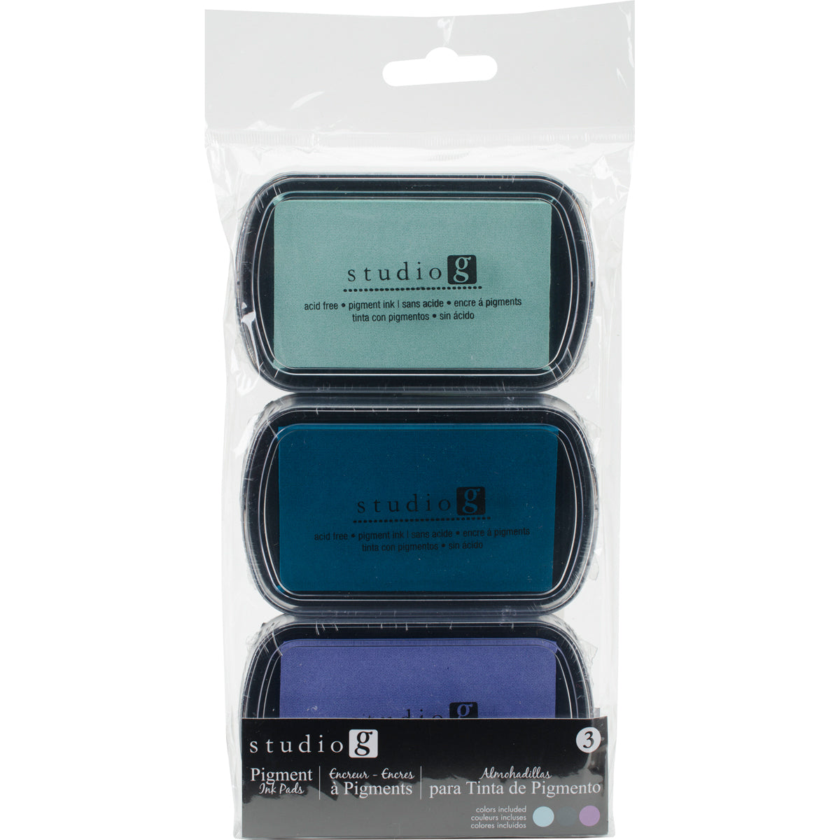 Hampton Art Studio G Pigment Ink Pads 3/Pkg - Cool