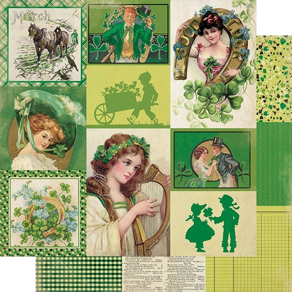 Authentique Paper Calendar Collection Double-Sided Cardstock 12"X12" 18/Pkg - March Images
