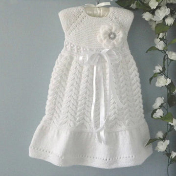 Knitting PATTERN Baby Dress Flower