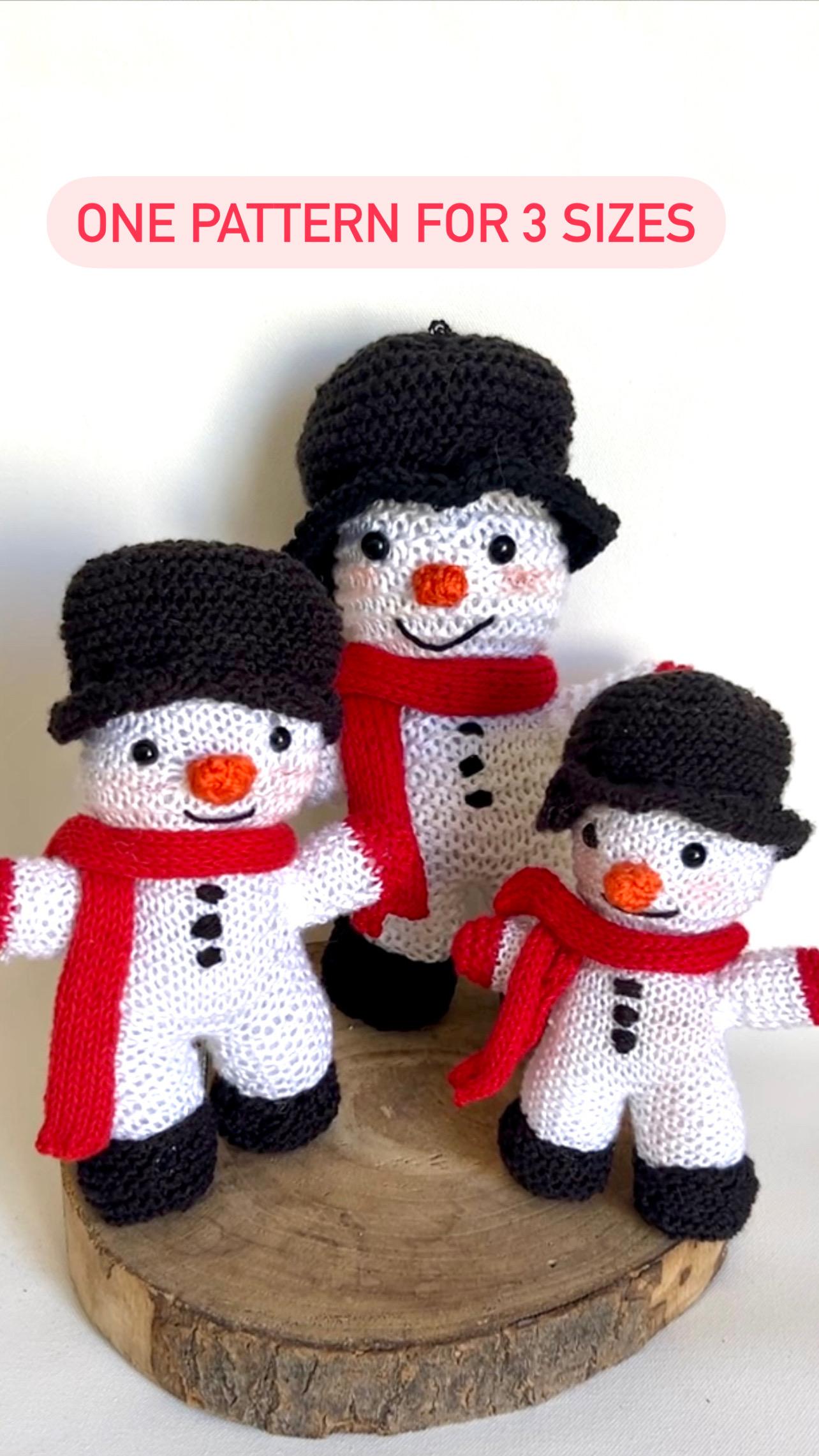 Snowman Knitting Pattern