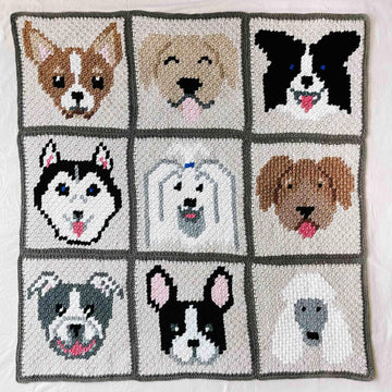 C2C Husky / Malamute Dog Blanket Square