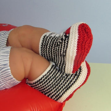 Baby Stripe Basketball Booties