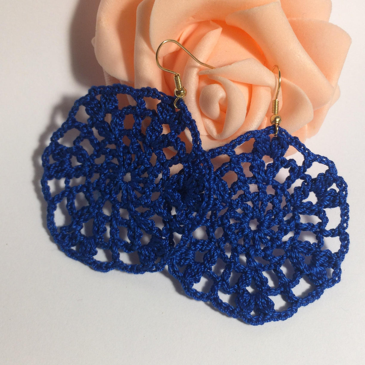 11. Royal blue spiderweb earrings