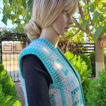 Crochet Vest with granny squares