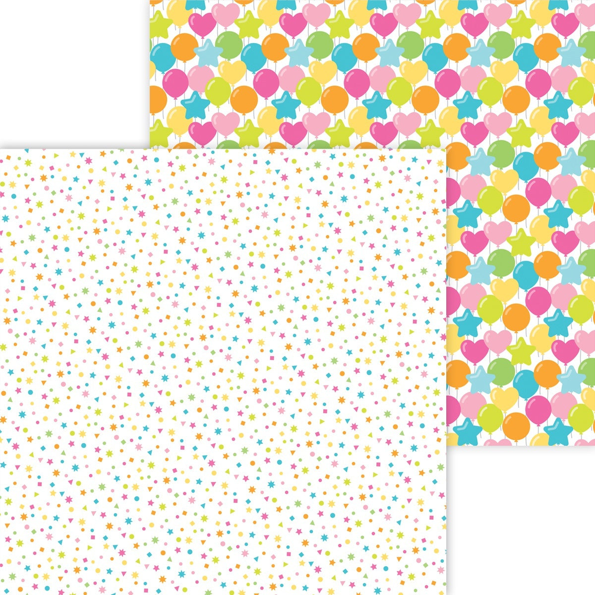 Doodlebug Hey Cupcake Double-Sided Cardstock 12"X12" 25/Pkg - Funfetti