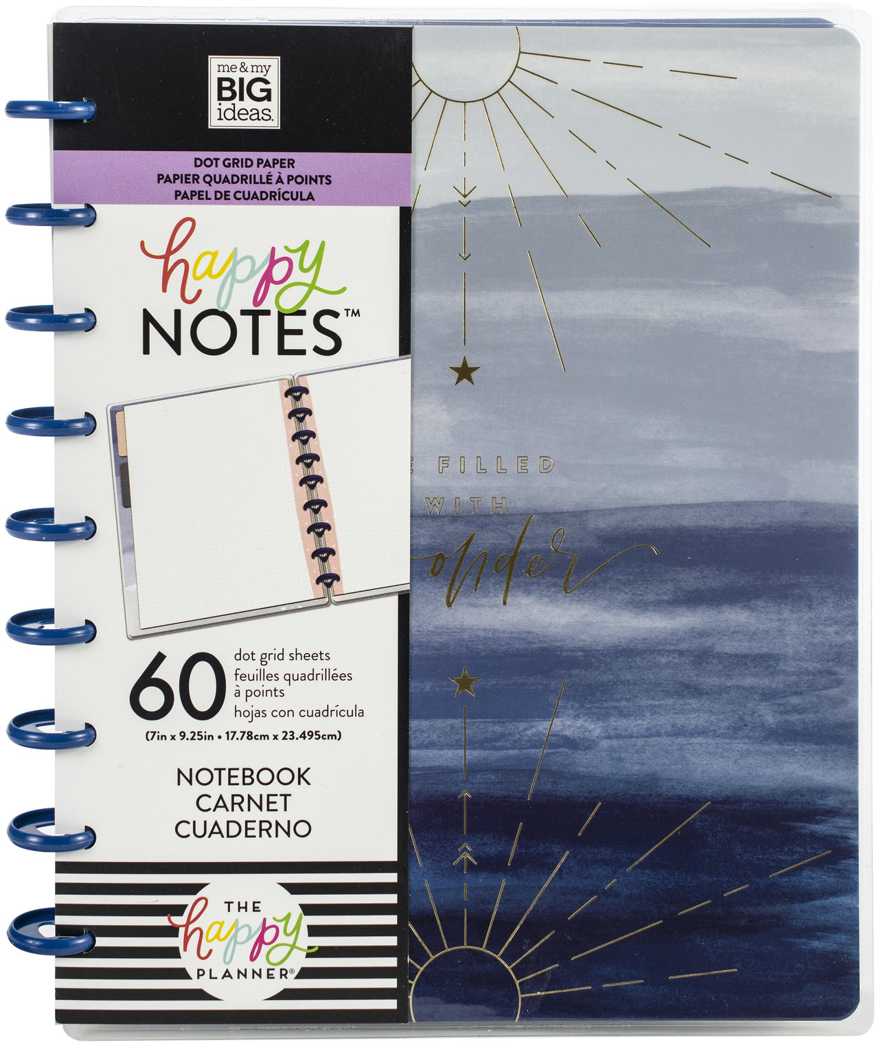 The Happy Planner Medium Notebook W/60 Sheets - Boho Wonder, Dot Grid
