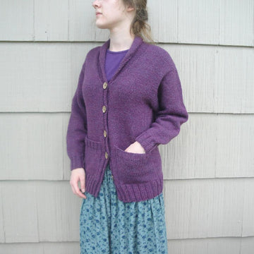 Mulberry Cardigan with Shawl Collar