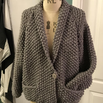 Super Chunky oversized moss stitch jacket