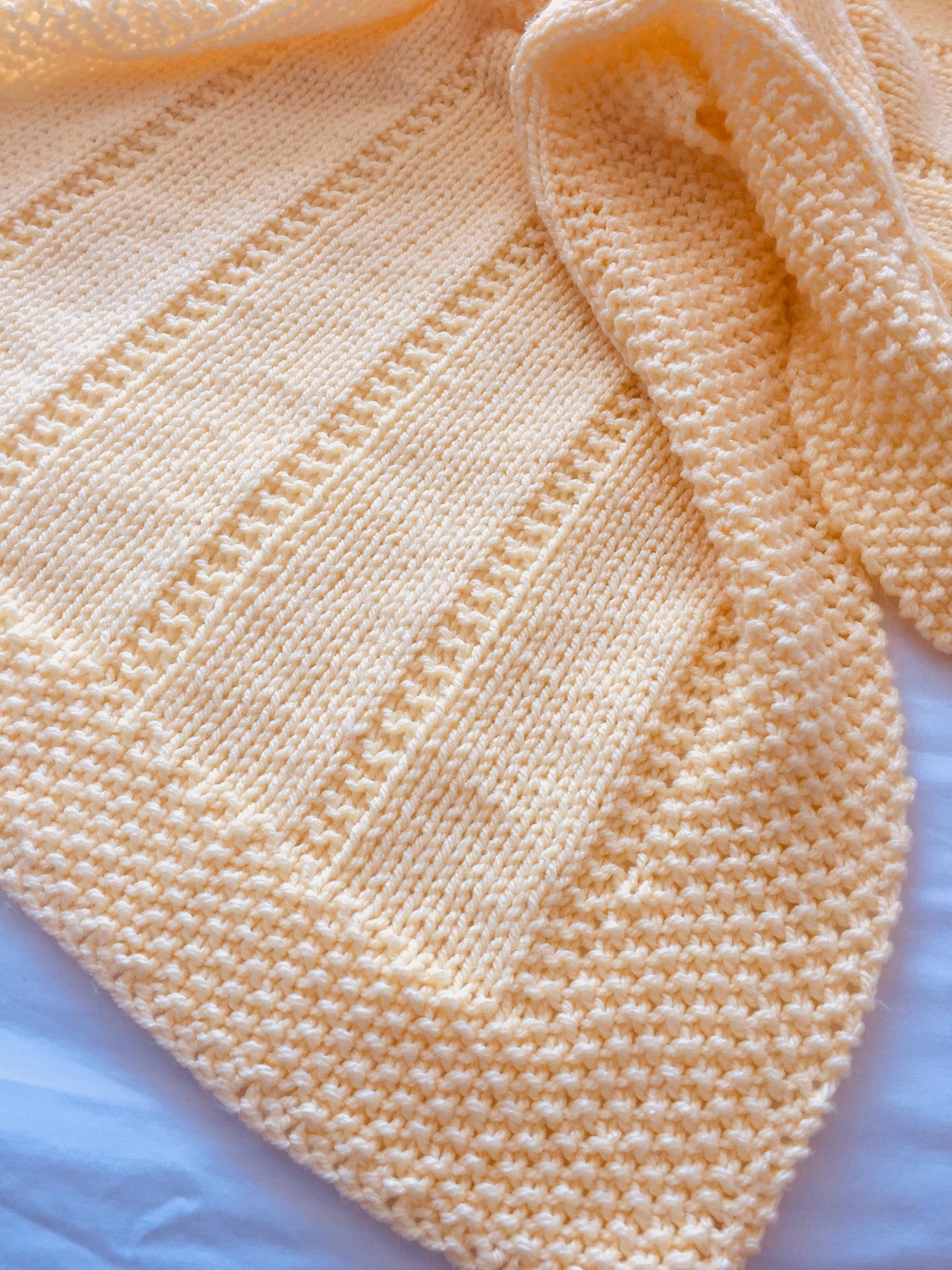 Easy Baby Blanket ~  Chunky, Aran or DK