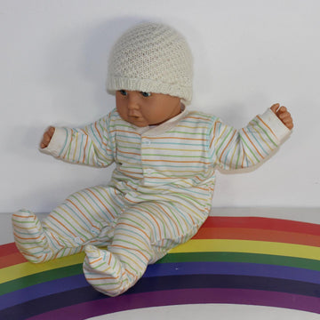 Baby Aran Swirl Beanie Hat Circular