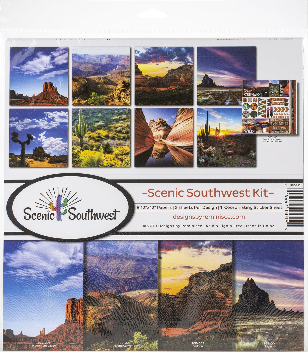 Reminisce Collection Kit 12"X12" - Scenic Southwest