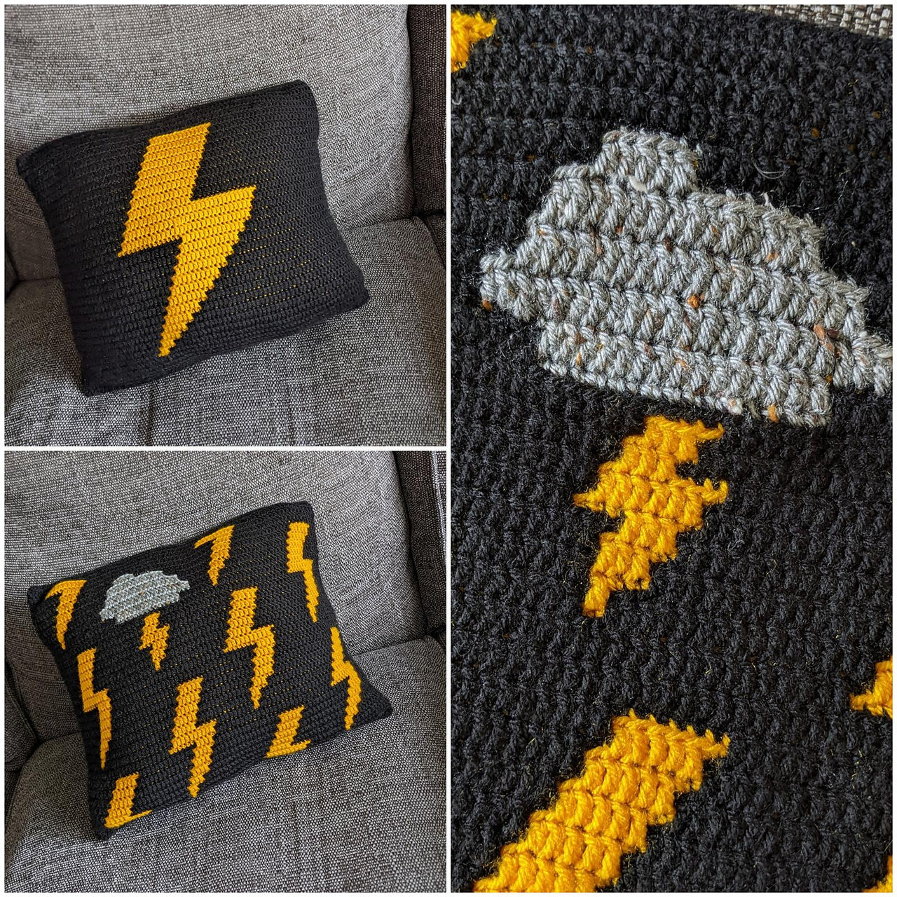 Lightning Strikes Twice Cushion