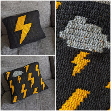 Lightning Strikes Twice Cushion