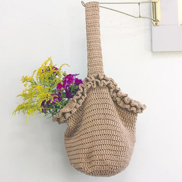 Ruffled Market Tote Bag