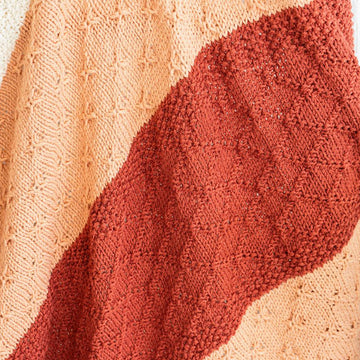 Knit Sampler Textured Blanket