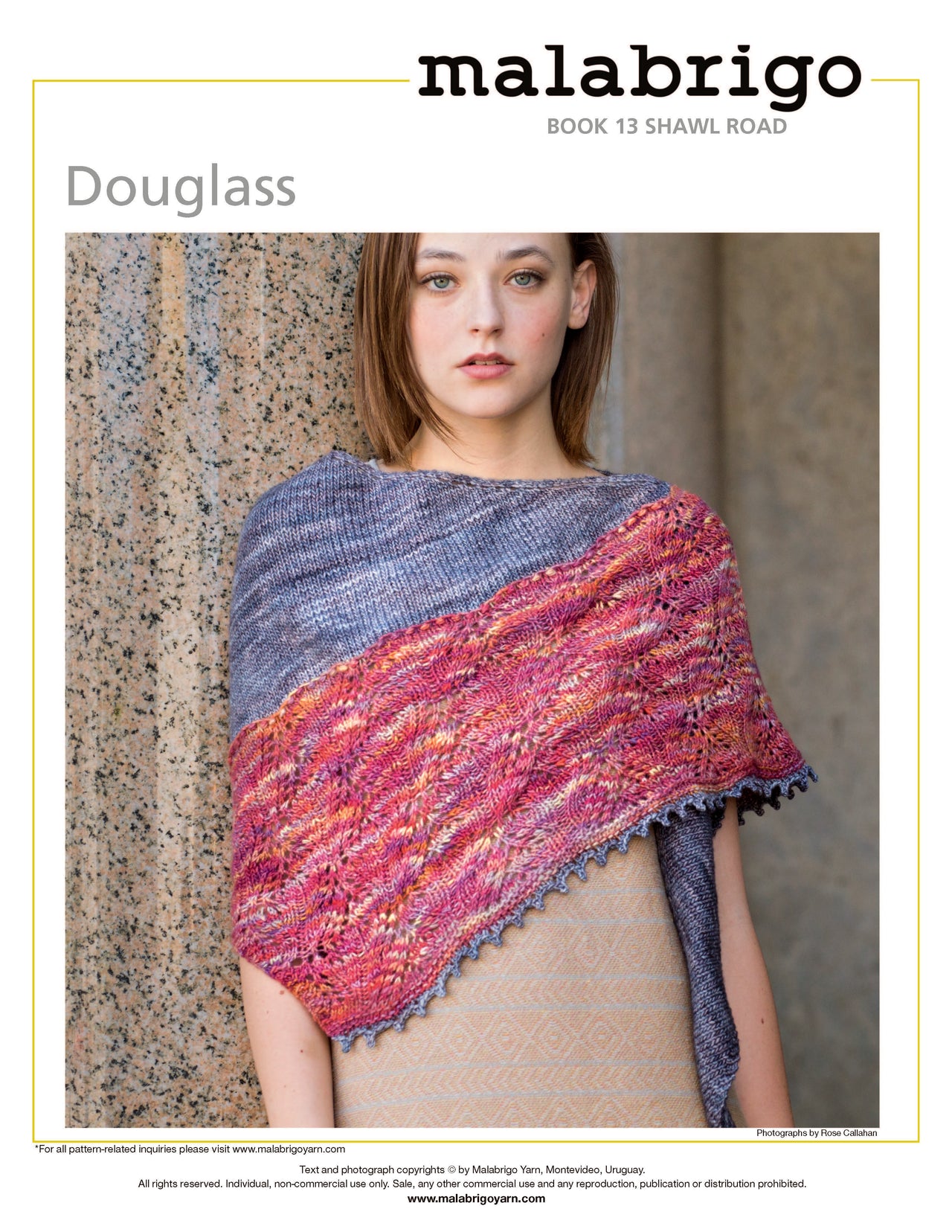Douglass Shawl in Malabrigo Rastita - Downloadable PDF