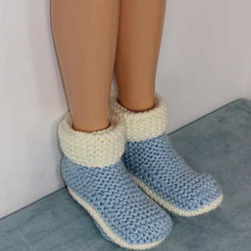 Mens 2 Colour Super Chunky Slipper Boots Circular