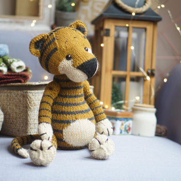 Knitting Pattern - Large Tiger toy
