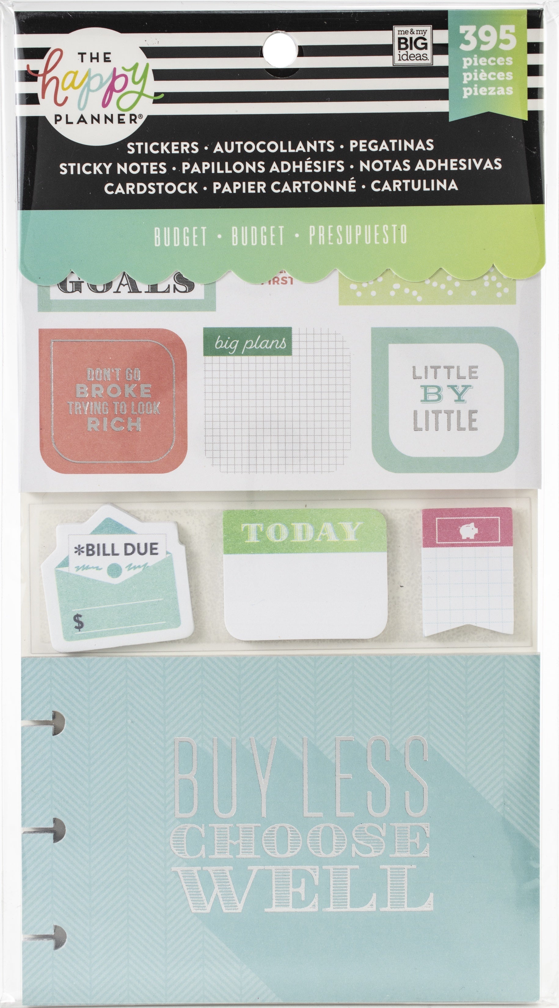 Happy Planner Note Cards/Sticky Note Multi Pack - Budget, 395/Pkg