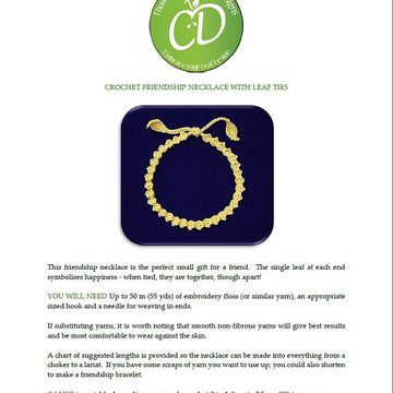 Crochet Friendship Necklace with Leaf Ties