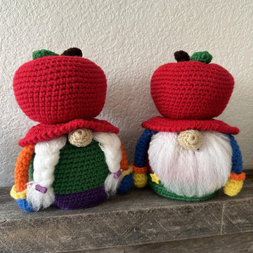 Apple Hat Back to School Gnome Amigurumi