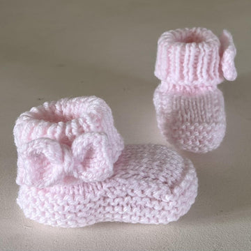 Luna Bow Baby Booties
