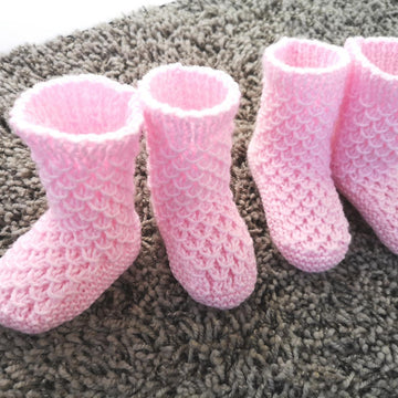 Gorgeous Pink Baby Booties