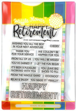 Waffle Flower Crafts Waffle Flower Stamp & Die Set - Happy Retirement