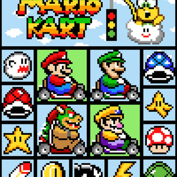 MARIO KART - Super Mario inspired graph for C2C blanket