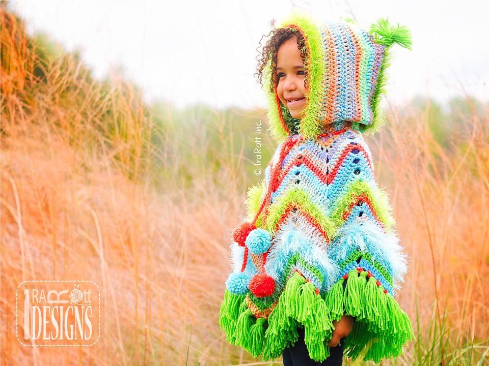 Fiesta Owl Poncho with Hood