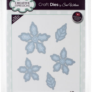 Creative Expressions Festive Craft Dies By Sue Wilson - Triple Layer-Poinsettia