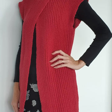 Eloise Plus - Fisherman’s Rib, cross front Vest