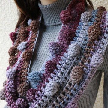 Chunky Bobble Cowl Scarf