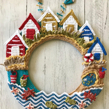 Seaside wreath and bunting