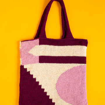 Hanna Tote Bag - Free Knitting Pattern For Women in Paintbox Yarns Recycled Cotton Worsted by Paintbox Yarns