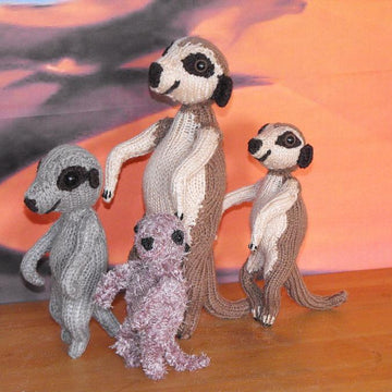 The Meerkat Family toy knitting pattern
