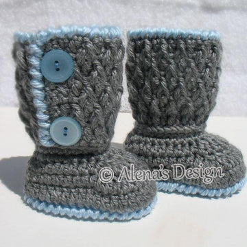 Buttoned Baby Booties