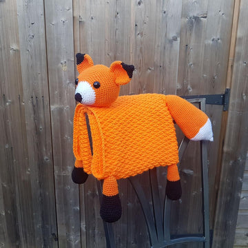 3in1 Woodland Fox Folding Baby Blanket Toy Lovey