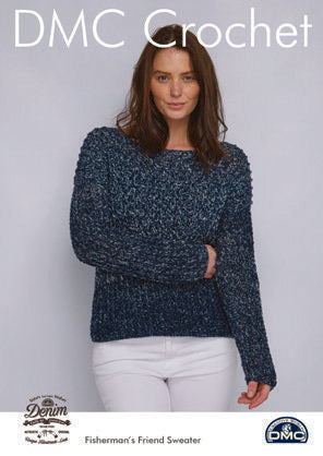 Fisherman’s Friend Sweater in Natura Denim in DMC - 15453L/2 - Leaflet
