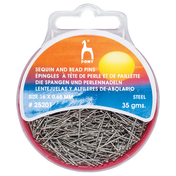 Pony Boxed Sequin/Bead Pins - Steel