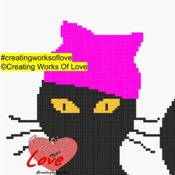 Pink Cat Hat Cat Stitch graphgan