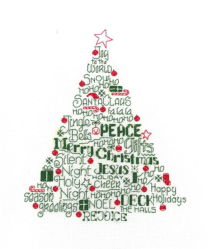 Imaginating Let's Deck The Halls Cross Stitch Kit - 6.9in x 7.9in