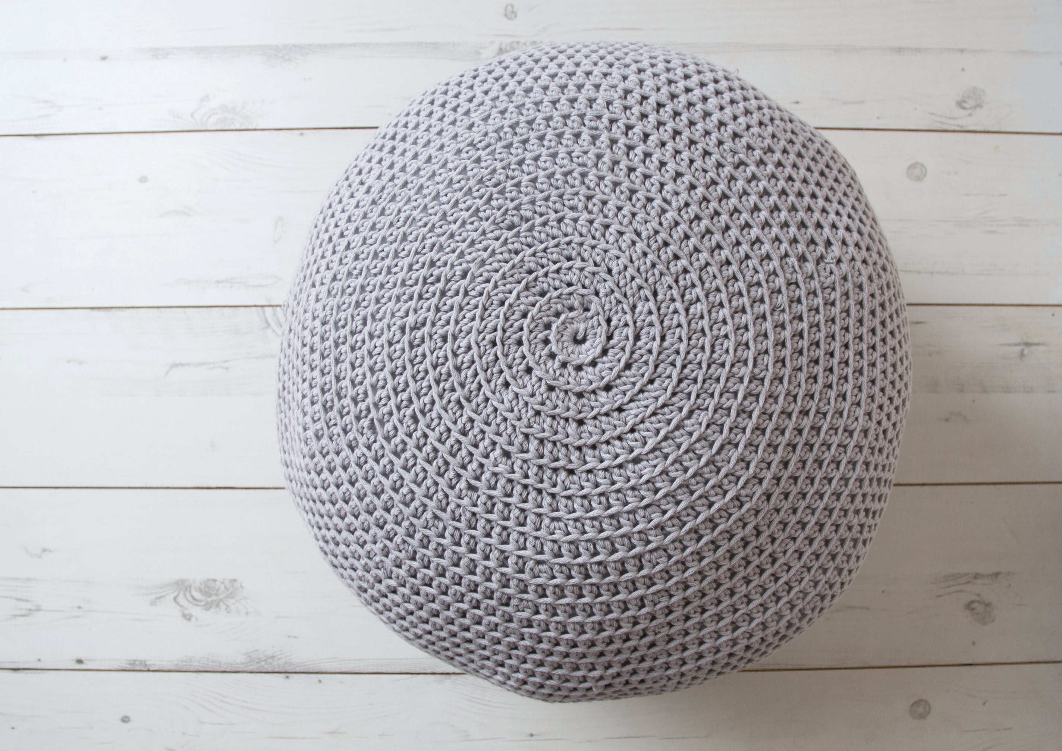 Textured Pouffe Cushions in DMC Natura XL - 15406L/2 - Leaflet