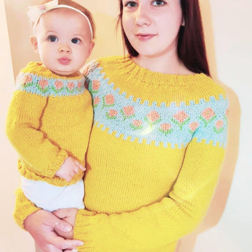 Mummy & Me Vintage Chic Sweater in worsted