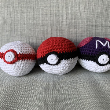 Pokeball Amigurumi: Regular, Master and Premier Balls