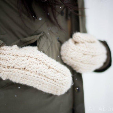 Crochet Cabled Mittens