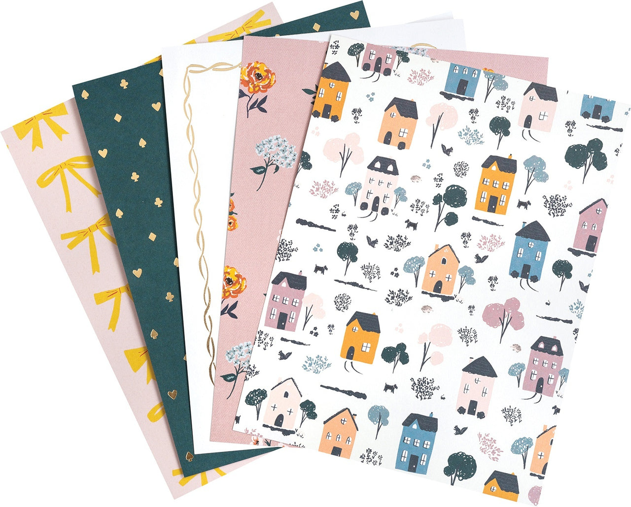 American Crafts Crate Paper Single-Sided Card Making Pad 6"X8" 24/Pkg - Maggie Holmes Heritage W/Gold Foil